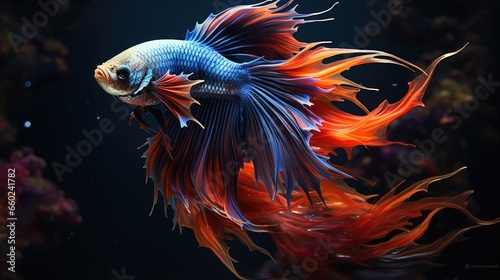 Beautiful colored fighting fish © somchai20162516