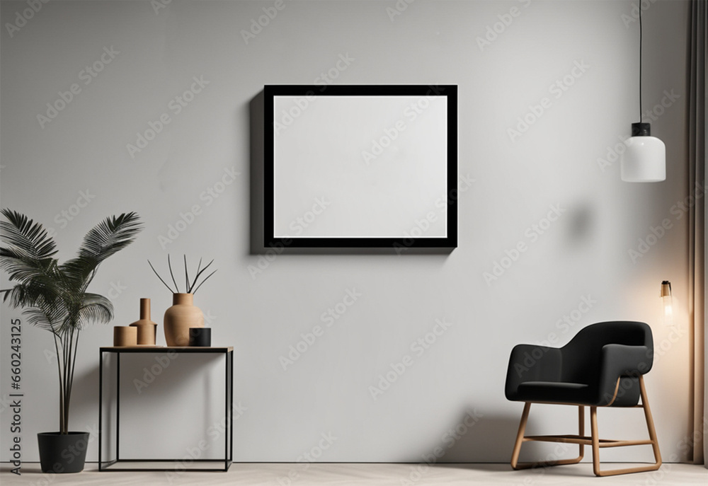 Model on the wall in a corner of the modern house. High quality photo. Model on the wall in a corner of the modern house. High quality photo.