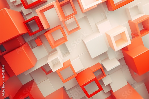 3D Geometric Shapes Abstract Background
