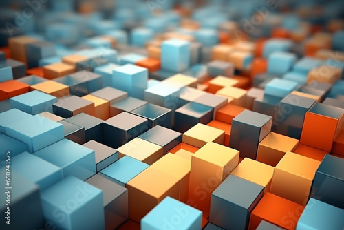 Abstract cube shapes background.