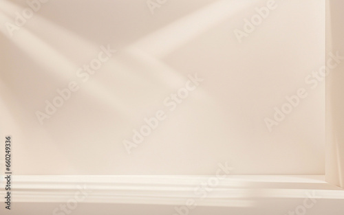 Wallpaper Mural Background image for design or product presentation, with a play of light and shadow, in light, warm neutral tones Torontodigital.ca