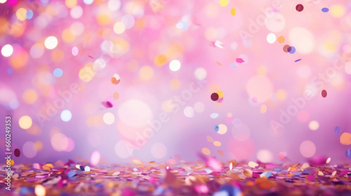 Celebration and colorful confetti party abstract background