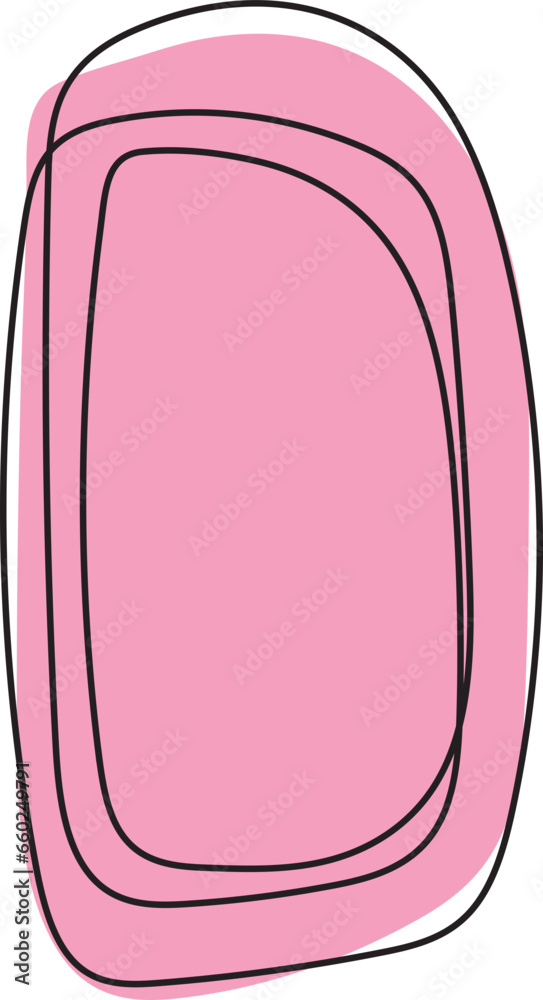 rectangle border frame hand drawn doodle line