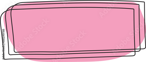rectangle border frame hand drawn doodle line