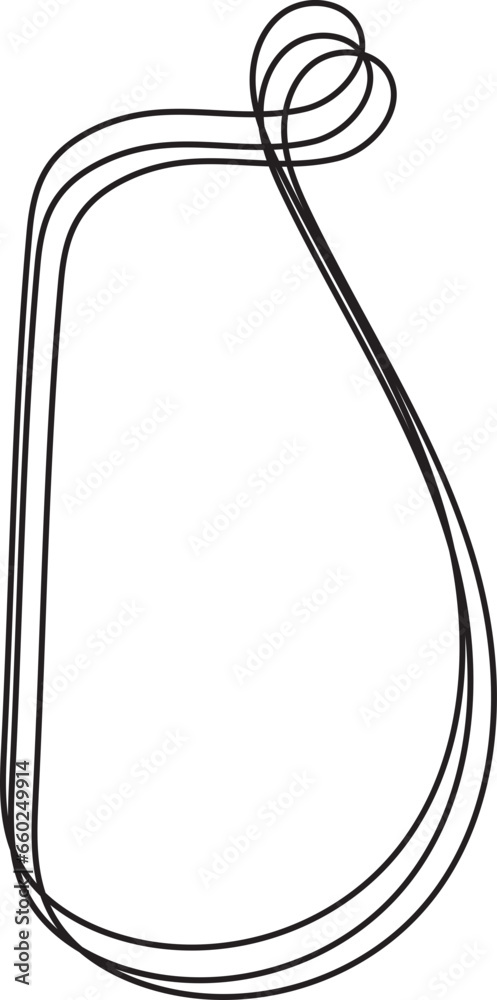 border frame hand drawn doodle line