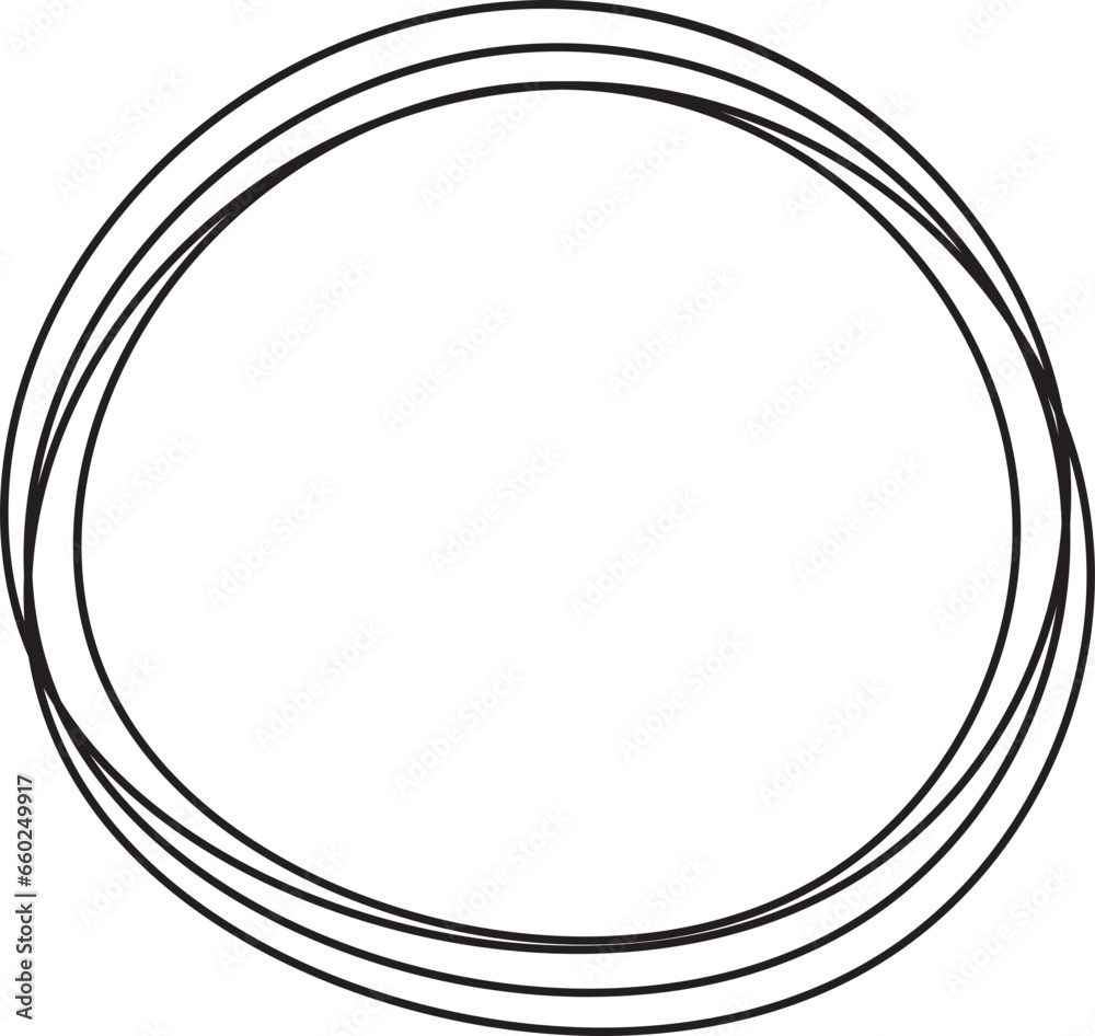 circle border frame hand drawn doodle line circle border frame hand drawn doodle line