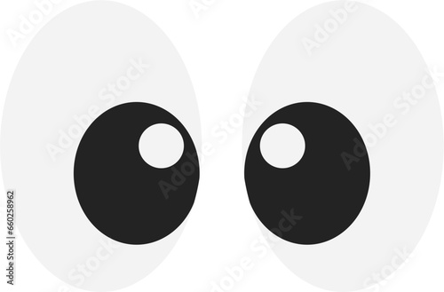 Eyes cartoon, human body part clipart 