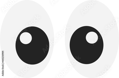 Eyes cartoon, human body part clipart 
