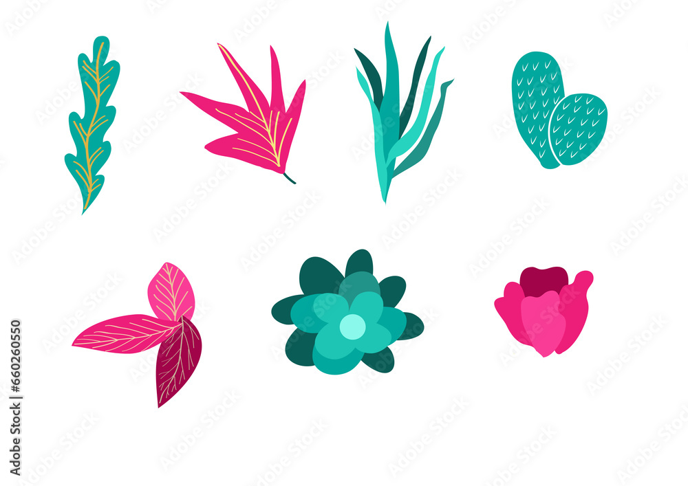 flower flat vector illustration