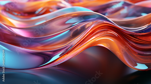 Abstract purple multicolored liquid waves background
