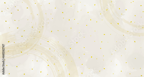 和紙と筆の丸による和風背景