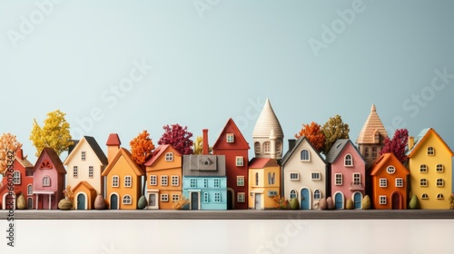 Colorful Pilgrim settlement on white background ,Desktop Wallpaper Backgrounds,, Background HD For Designer