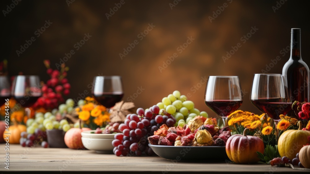 Colorful Thanksgiving table on white background ,Desktop Wallpaper Backgrounds,, Background HD For Designer