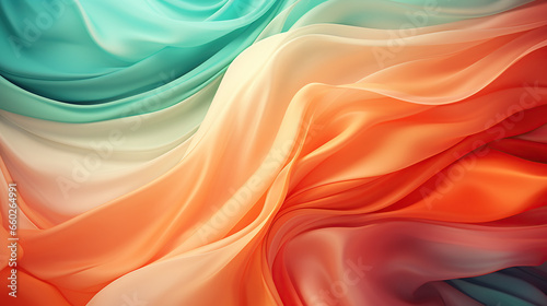 Abstract background with smooth wavy silk or satin fabric texture. 