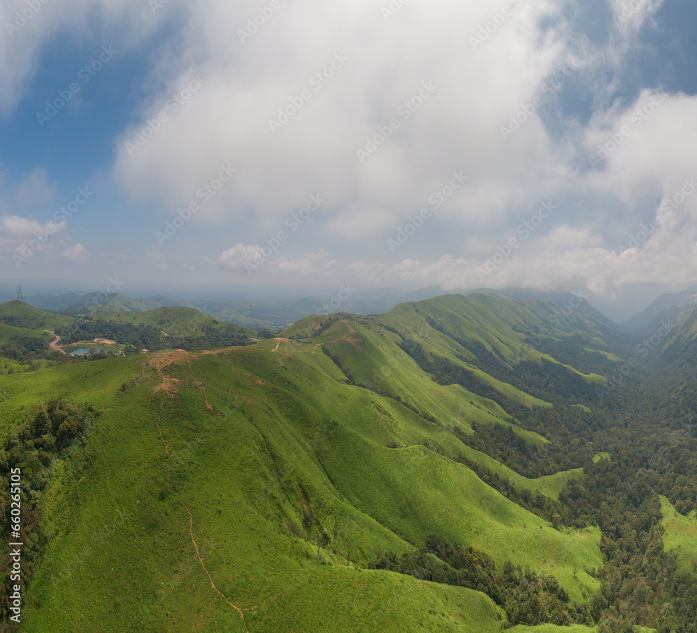 Obraz premium beautiful aerial Panaroma landscape of mountains