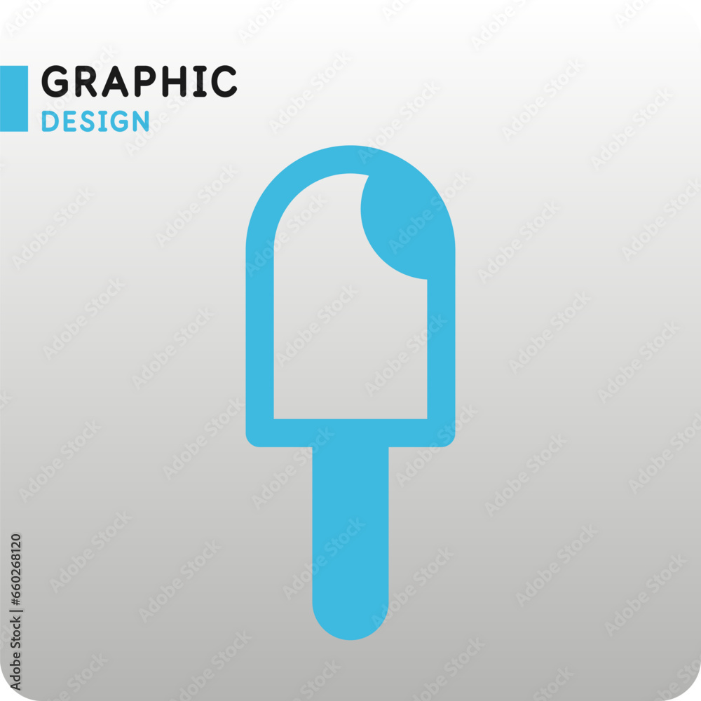 The image represents ice cream. Vector illustration in a simple style. Popsicle icon. A milk-based product. The image represents ice cream. Vector illustration in a simple style. Popsicle icon. A milk-based product.