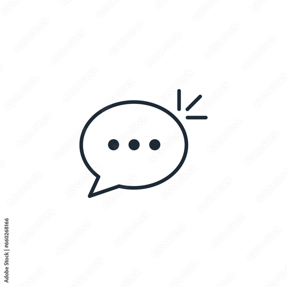 Sensational information, message. Vector linear icon isolated on white background. Sensational information, message. Vector linear icon isolated on white background.