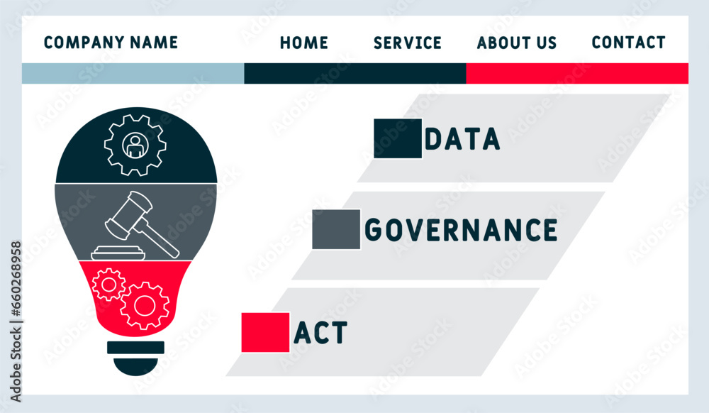 Implement Dga Icon Vecteur Stock DGA - Data Governance Act acronym. business concept ...