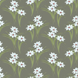 seamless vector flowers design pattern background