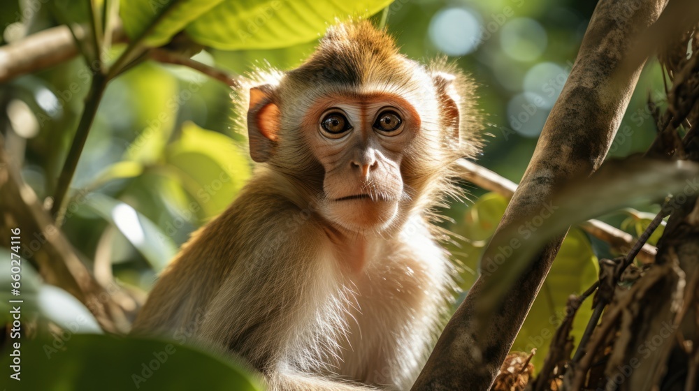 A charming monkey thrives in Thailands A charming monkey thrives in Thailands