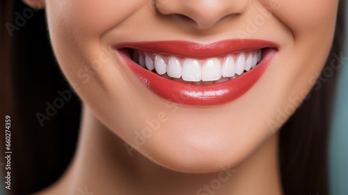 Beautiful teeth woman, Healthy teeth, Strong teeth. © sirisakboakaew