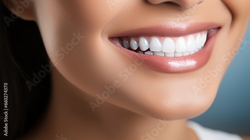 Beautiful teeth woman  Healthy teeth  Strong teeth.