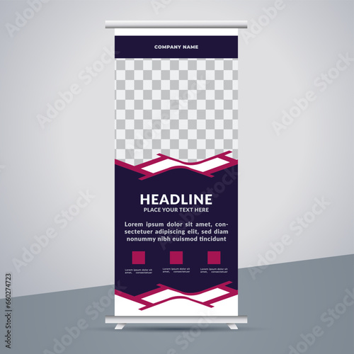 great business stand banner design with modern shape.