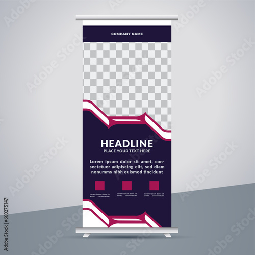 great business stand banner design with modern shape.