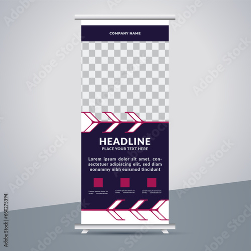 great business stand banner design with modern shape.