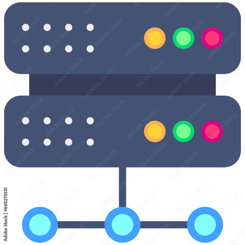 Vector Icon Server, Networking, Storage, Data, Hosting, Technology Vector Icon Server, Networking, Storage, Data, Hosting, Technology