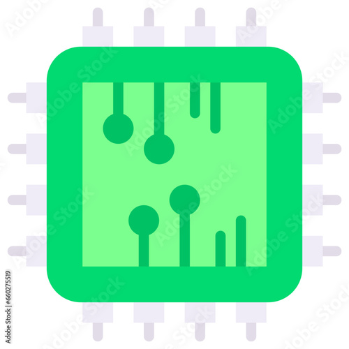 Vector Icon Processor, CPU, Chip, Digital, Electronics, Iot
