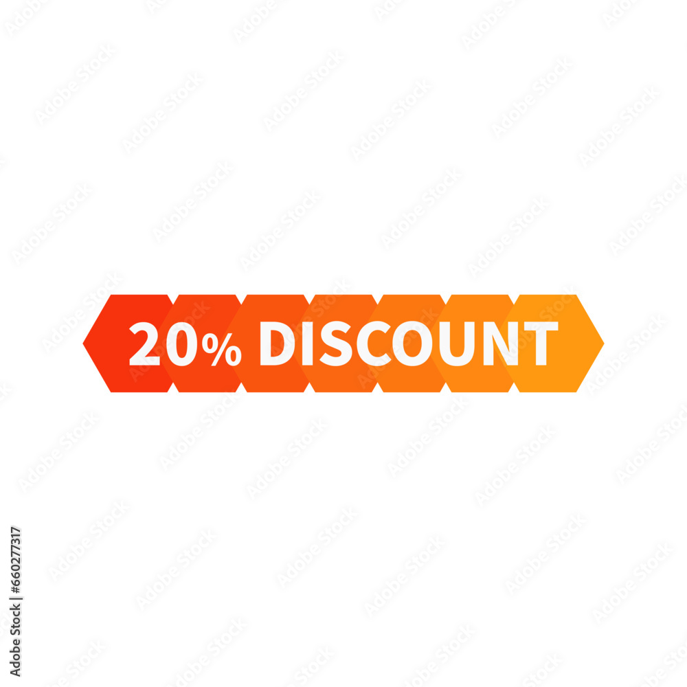 20 Discount In Orange Hexagonal Rectangle Shape For Advertisement Sale Business
20 Discount In Orange Hexagonal Rectangle Shape For Advertisement Sale Business