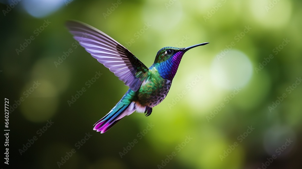 Obraz premium Wide-billed Hummingbird. background