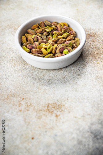 pistachios peeled without shell delicious nut eating cooking appetizer meal food snack on the table copy space food background rustic top view keto or paleo diet vegetarian vegan food
