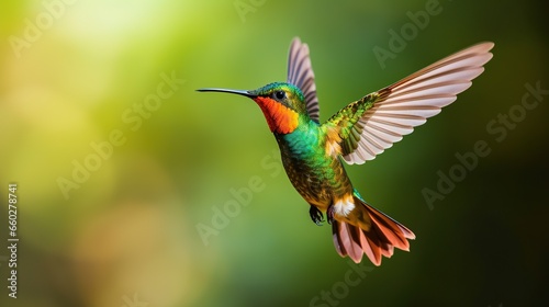 Wide-billed Hummingbird. background