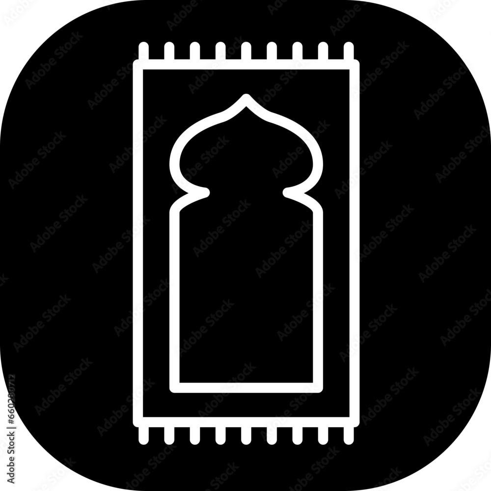Praying mat fashion muslim icon with black filled line outline style. religion, carpet, prayer, muslim, islamic, arabic, design. Vector Illustration Praying mat fashion muslim icon with black filled line outline style. religion, carpet, prayer, muslim, islamic, arabic, design. Vector Illustration