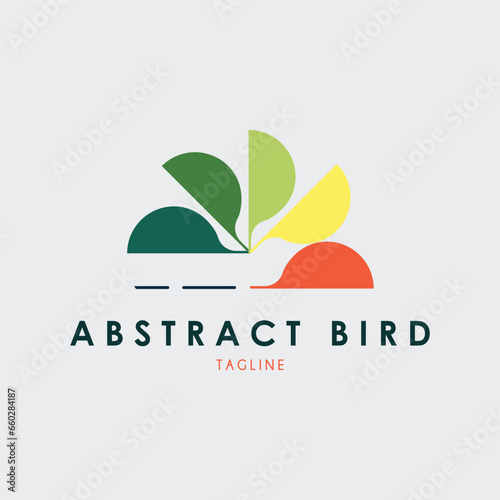 abstract bird logo vector illustration design