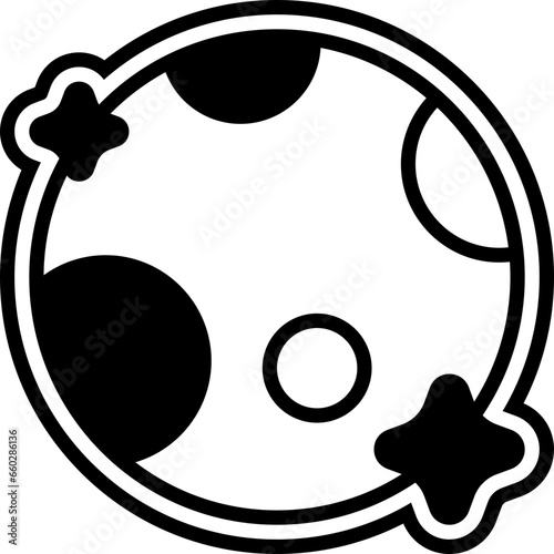 Vector Icon Full Moon, Moon, Night, Weather, Nature, Meteorology