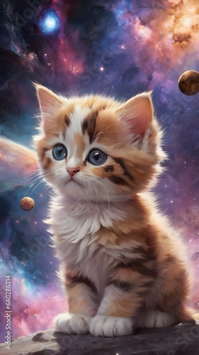 Cute kitten created by AI