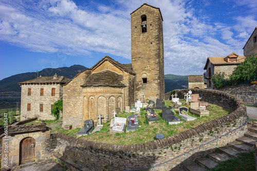 Romanesque church of San Martín de Oliván, Romanesque style around 1060, term of Biescas, Alto Gállego, Huesca, Spain photo