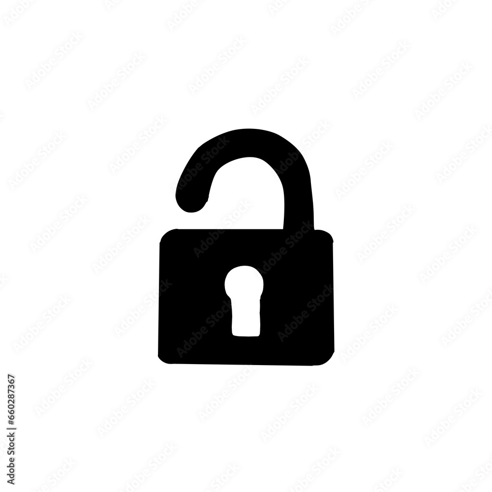 Unlocked paddlock vector icon Unlocked paddlock vector icon
