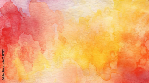 Hand painted watercolor yellow, orange and red texture background © alisaaa
