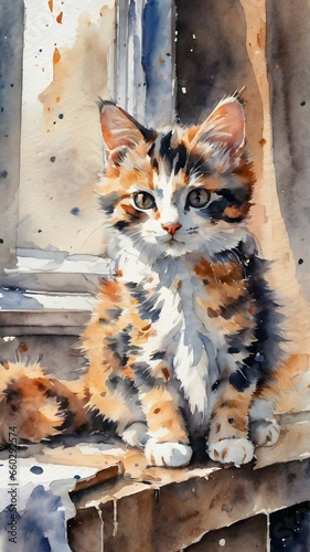 Cute kitten created by AI