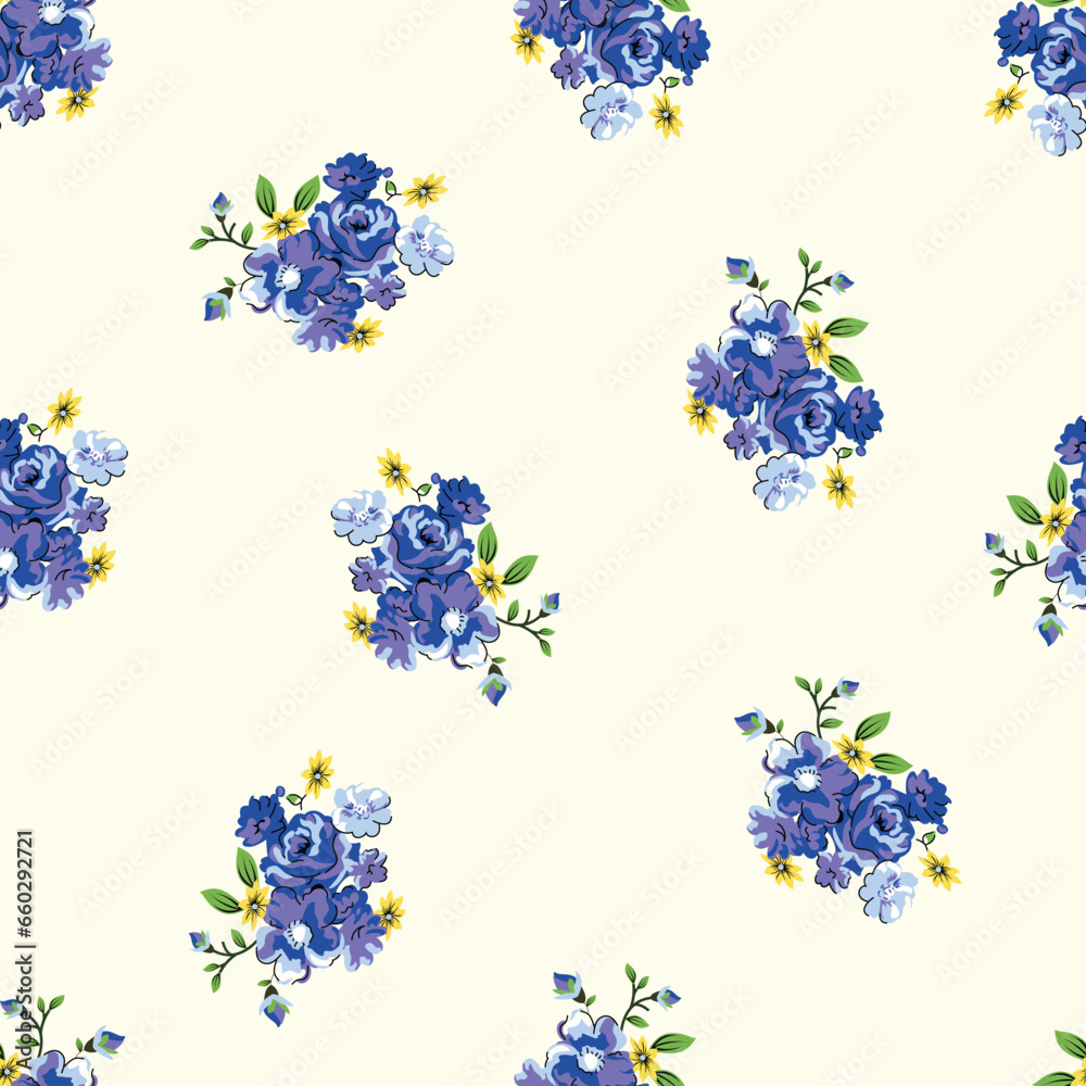 seamless small vector design pattern on white background
