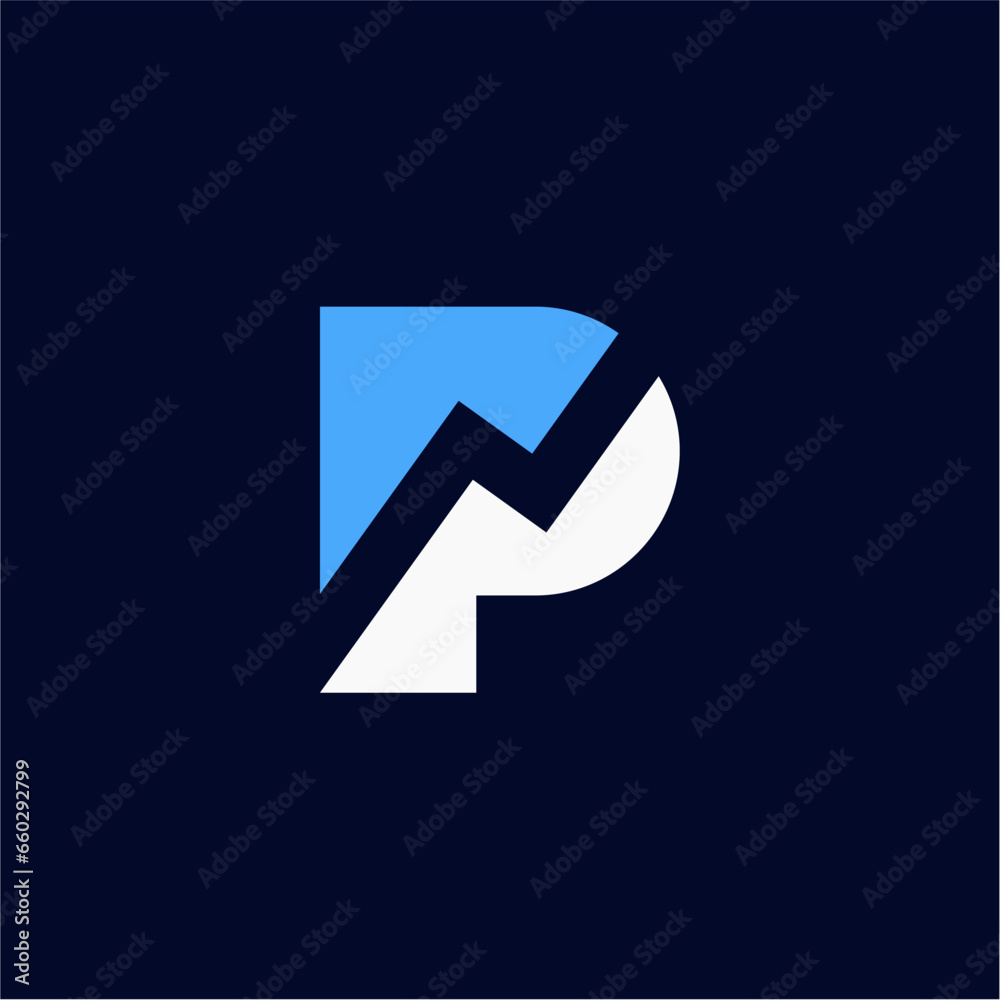 initial P business logo vector initial P business logo vector