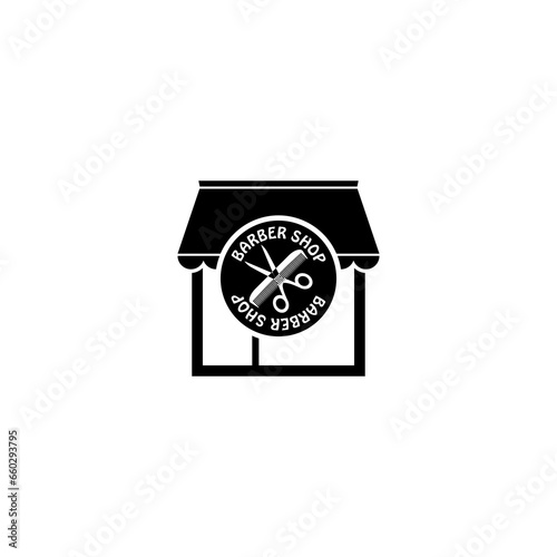 Barber shop icon isolated on transparent background