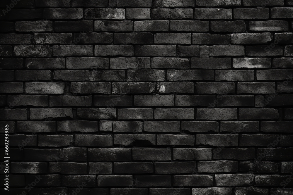 Black brick wall textures background