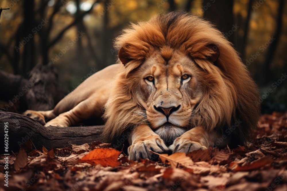 Obraz premium male lion cub