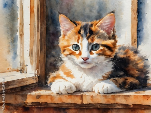 Cute kitten created by AI