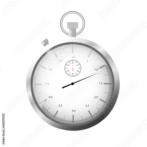 Realistic image of a sports stopwatch Symbol competition Icon isolated on white background vector